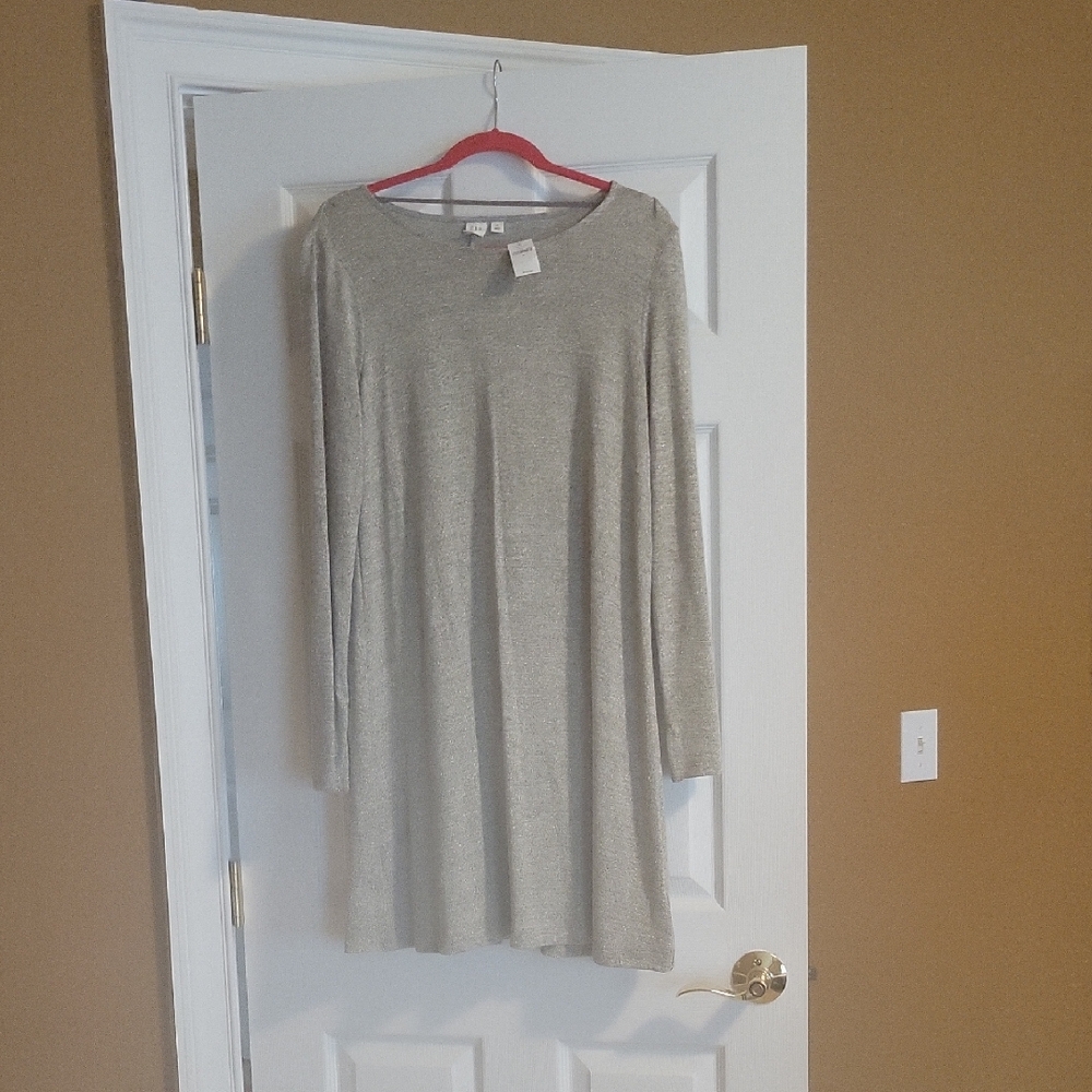 GAP Heather Gray Long Sleeve Dress